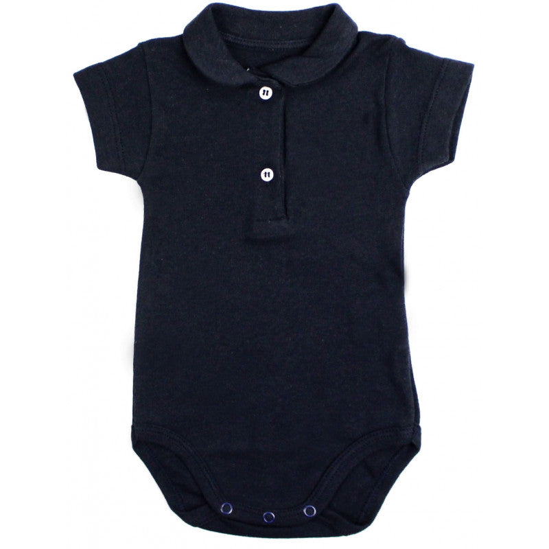 Body Neonato modello Polo - Blu