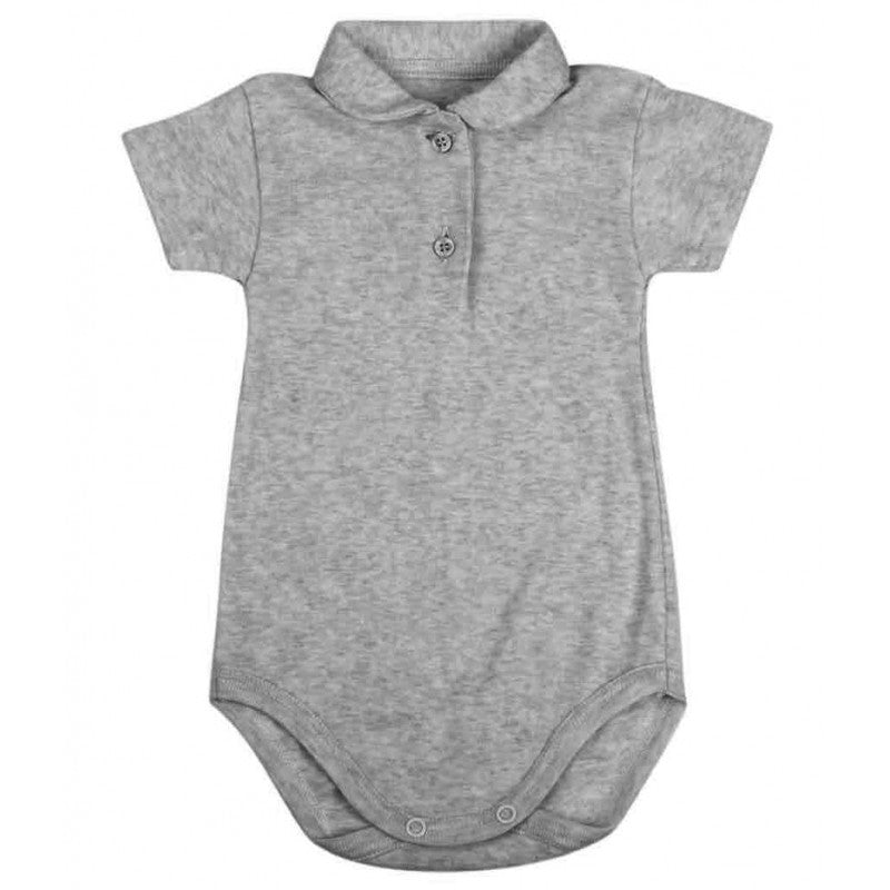 Body Neonato modello Polo Grigio - 6 Mesi