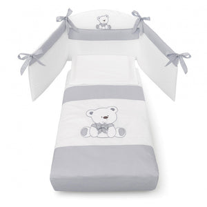 Babyzimmer Erbesi Tato - Bianco/Grigio - 3