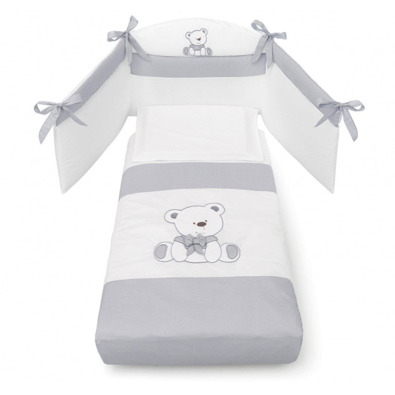 Babyzimmer Erbesi Tato - Bianco/Grigio - 3