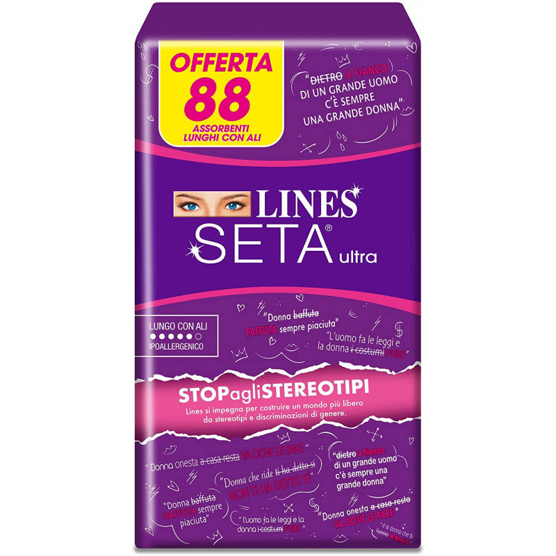 Lines Seta Ultra Long with Wings 88 Pantyliners