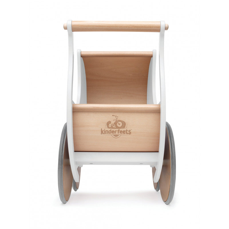 Kinderfeets Wooden Doll Stroller - White