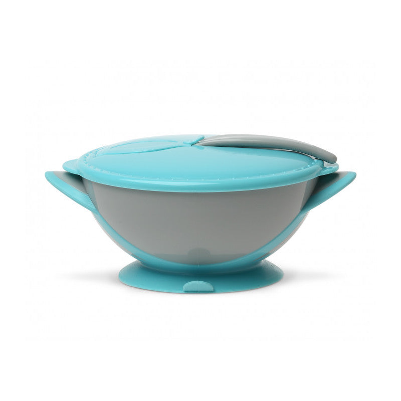 Bowl with Lid and Spoon - Light Blue