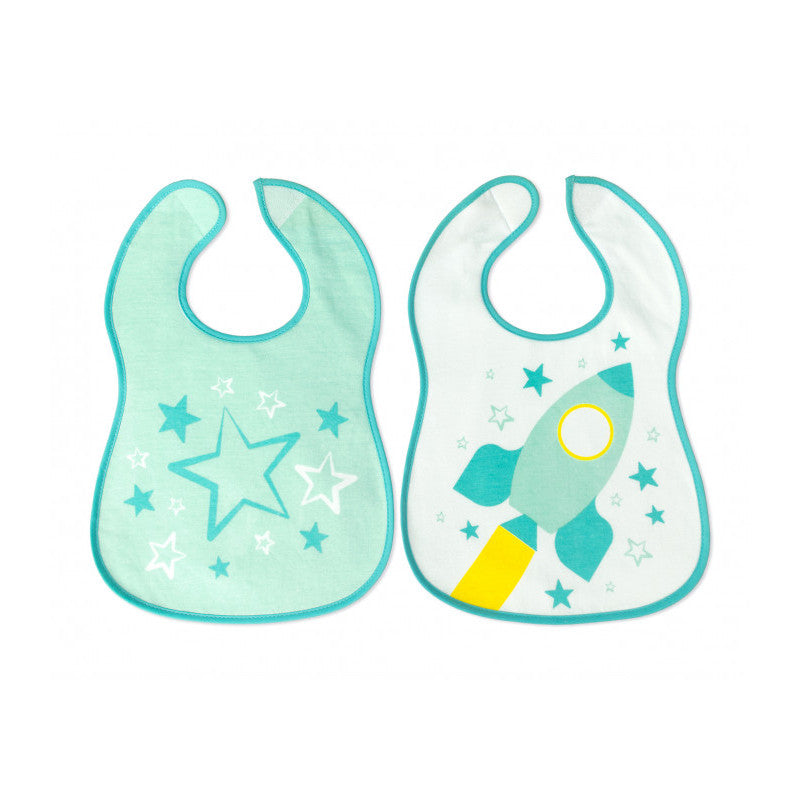 Kiokids - Set of 2 Bibs Light Blue