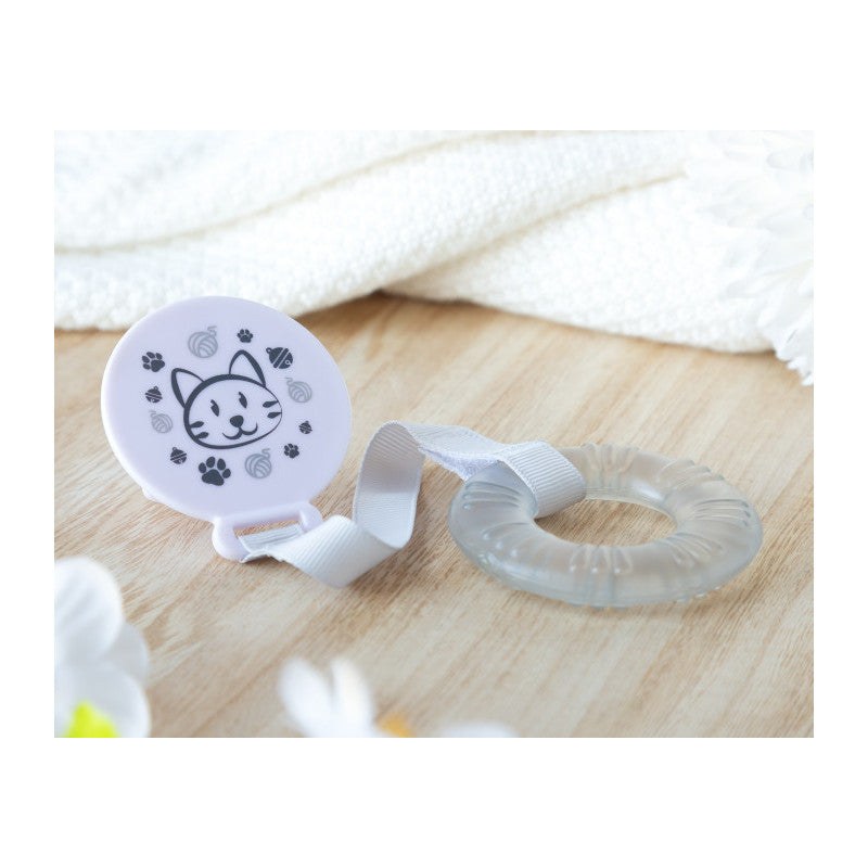 Gekühlter Beißring mit Clip - Kätzchen