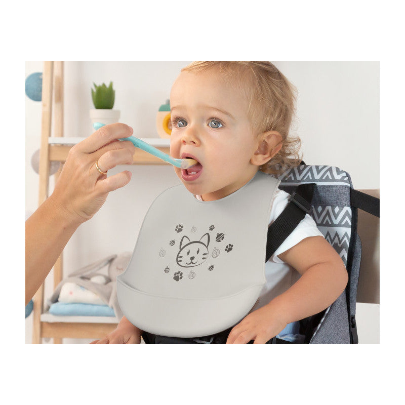Kiokids - Silicone Bib - Grey