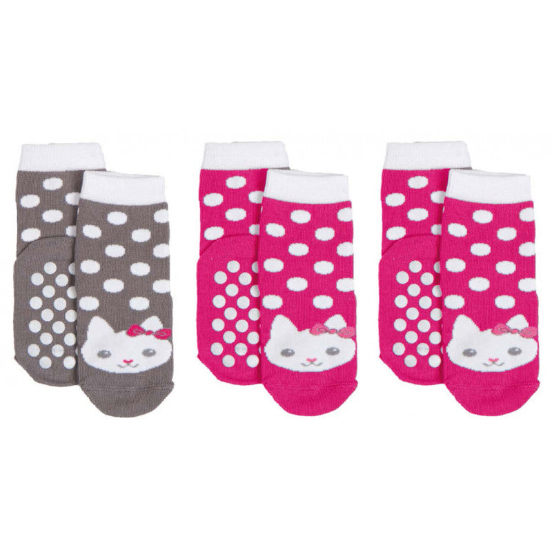 3 Paar Anti-Rutsch-Socken Kätzchen - 19/22