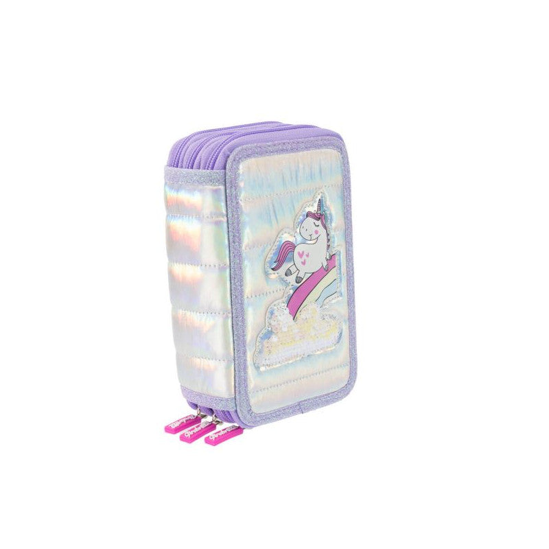 Girabrilla - Puffer Pencil Case - Violet