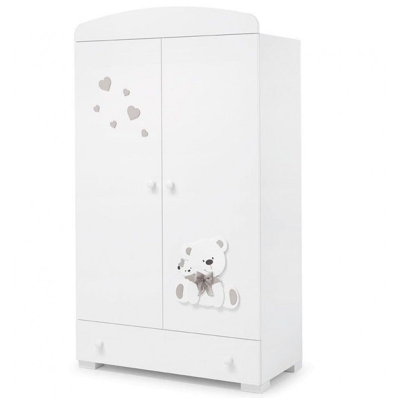 Erbesi - Weiß-Grauer Tato-Kleiderschrank