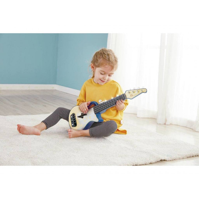 Hape - Light-Up Blue Ukulele