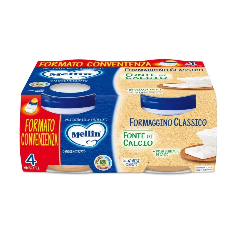 Mellin Classic Cheese Homogenized Baby Food 4x80g