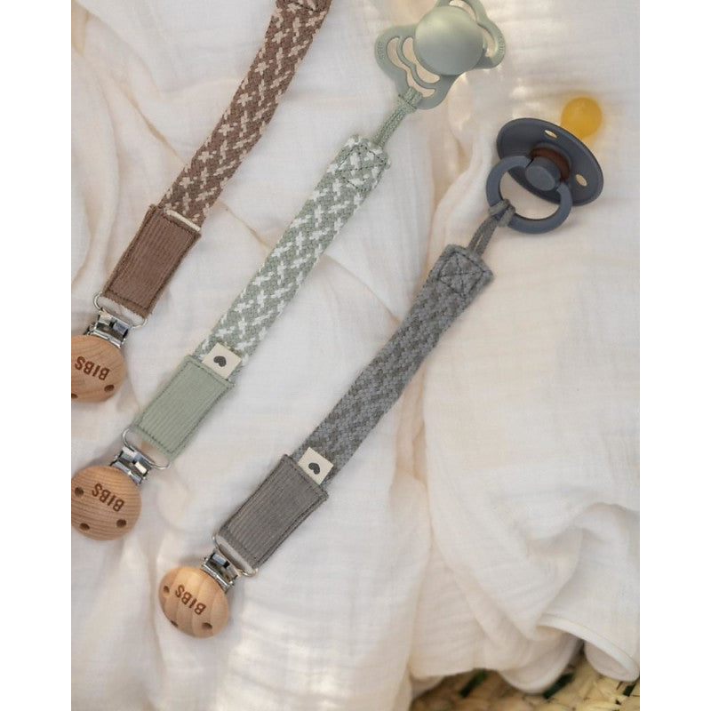 Schnullerketten und Schnullerboxen BIBS Paci Clip - Grey