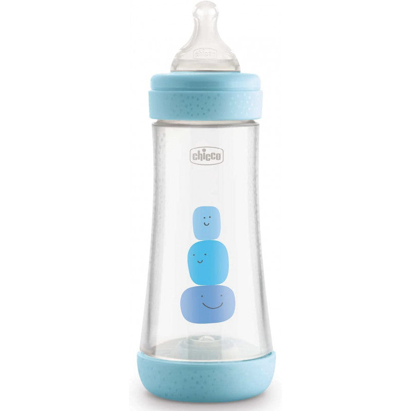 Chicco Perfect 5 Baby Bottle - 300 ml - Light Blue