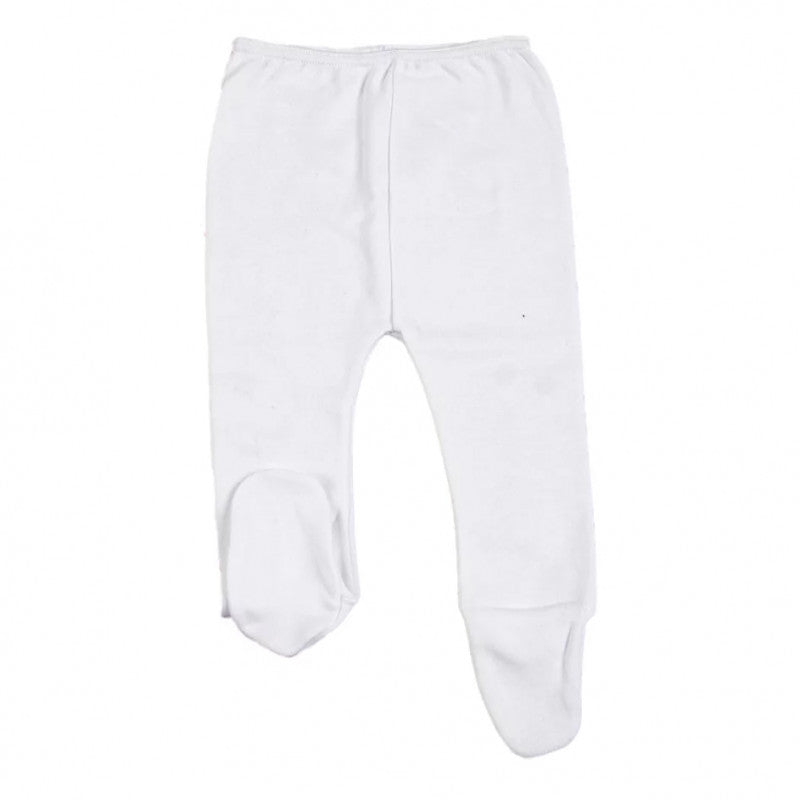 Newborn Footed Leggings White - 6 Months