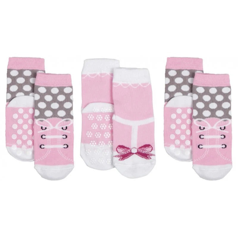 3 Paar Scarpina Rosa Anti-Rutsch-Socken - 31|33
